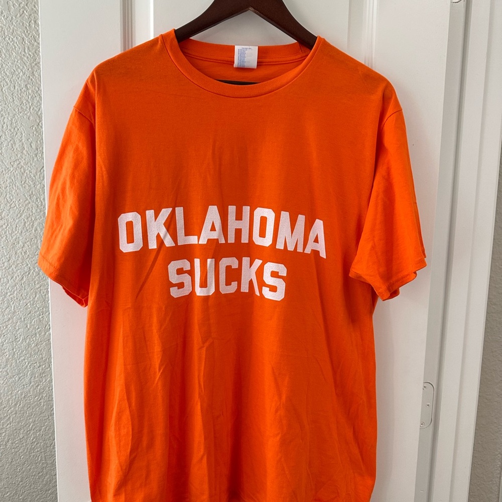 Port and Company Orange Tee - Oklahoma Sucks